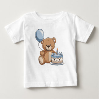 1歳の誕生日 ミニマル ベビーTシャツ