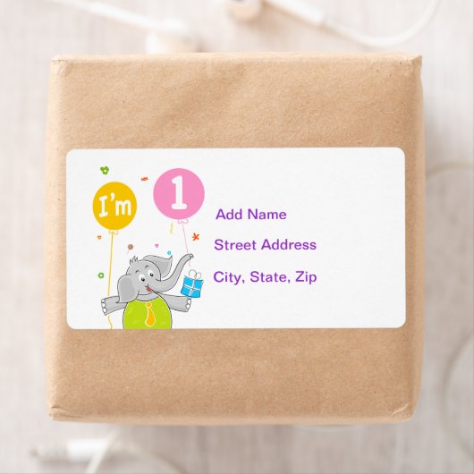 1歳の誕生日 ラベル (インサイチュ)