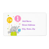 1歳の誕生日 ラベル (正面)