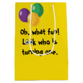 1歳の誕生日 ワイルドライフ アニマル ベイビーズ ミディアムペーパーバッグ (裏面)