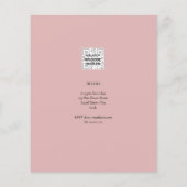 1歳の誕生日　写真　招待状または　サンキューメッセージ チラシ (裏面)