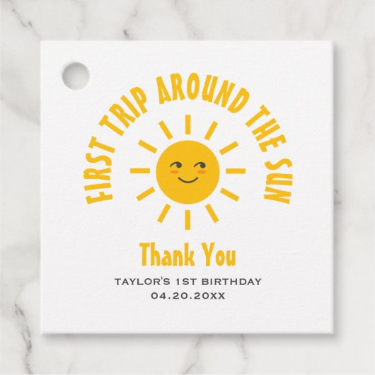 1歳の誕生日　太陽を一周する最初の旅　サンシャイン フェイバータグ (正面)