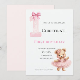 1歳の誕生日 女の赤ちゃん 招待状