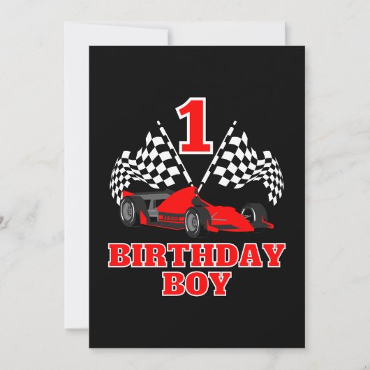 1歳の誕生日 招待状 (正面)