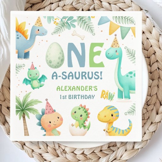 1歳の誕生日 男の子 紙製品 スタンダードカクテルナプキン