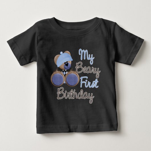 1歳の誕生日 – 男の子.png ベビーTシャツ (正面)