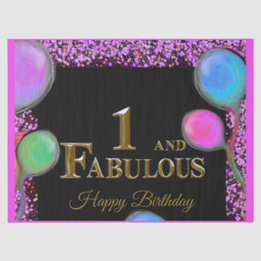 1歳の誕生日  薄葉紙 (正面)