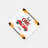 1歳の誕生日 速い1位 レースカー パーティー スタンダードカクテルナプキン (角)