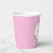 1歳の誕生日PInkプリンセス漫画かわいいパーティー 紙コップ (右)