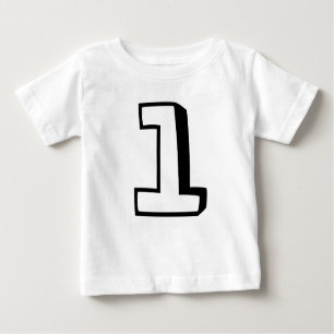 1歳の誕生日Tシャツ(ベビー用) ベビーTシャツ