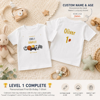 1歳の誕生日Tシャツ｜名前入り誕生日Tシャツ ベビーTシャツ