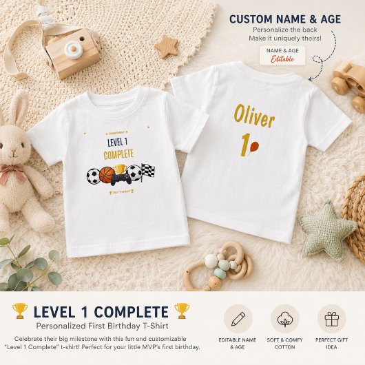 1歳の誕生日Tシャツ｜名前入り誕生日Tシャツ ベビーTシャツ
