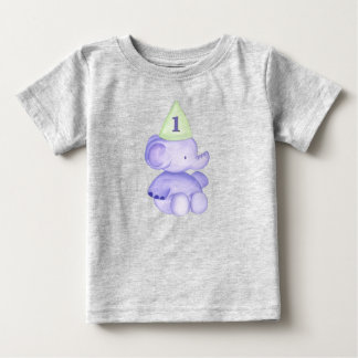 1歳の象の誕生日 赤ちゃん 幼児 ベビーTシャツ