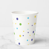 1歳クールの誕生日の青（緑） 紙コップ (裏面)