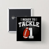 1歳タックルサッカーパーティーキッズ1st誕生日 缶バッジ (正面&裏面)