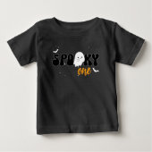 1歳不気味の誕生日かわいい幽霊 ベビーTシャツ (正面)