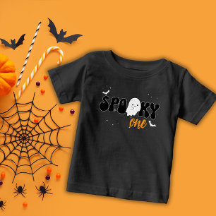 1歳不気味の誕生日かわいい幽霊 ベビーTシャツ