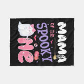 1歳不気味の誕生日ハロウィンピンクのゴスの フリースブランケット (正面(横))