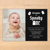 1歳不気味の誕生日 アクリル招待状 (正面)