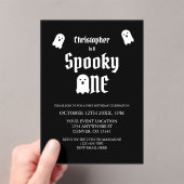 1歳不気味の誕生日 アクリル招待状 (インサイチュ (ポータブル))