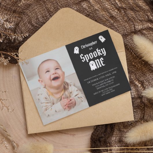 1歳不気味の誕生日 招待状