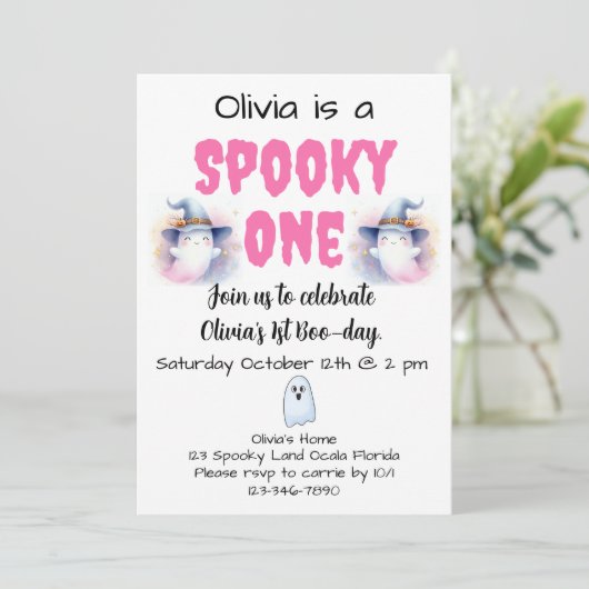 1歳不気味の誕生日 招待状 (スタンド正面)