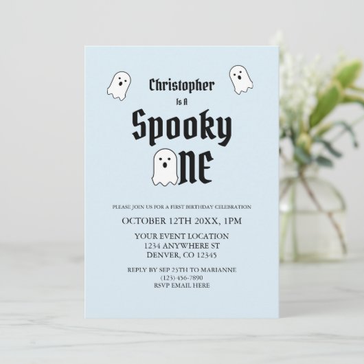 1歳不気味の誕生日 招待状 (スタンド正面)