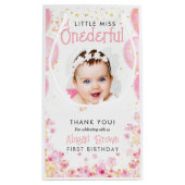 1歳恋しく思の誕生日の小さなパーティー スモールペーパーバッグ (裏面)