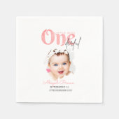 1歳恋しく思の誕生日の招待 スタンダードカクテルナプキン (正面)