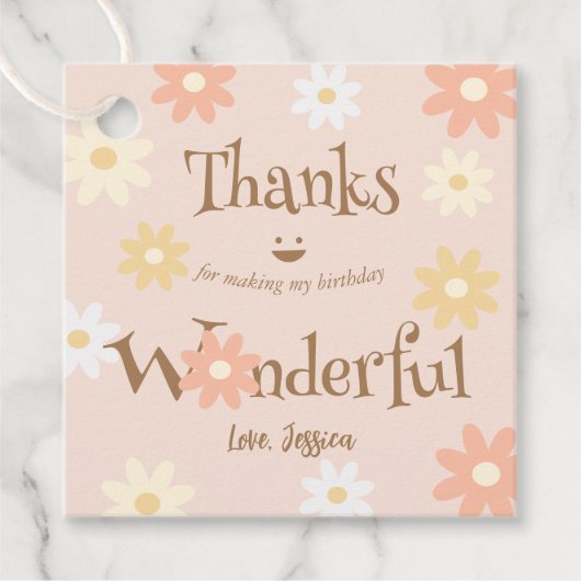 1歳感謝していの誕生日を記念してデイジー フェイバータグ (正面)