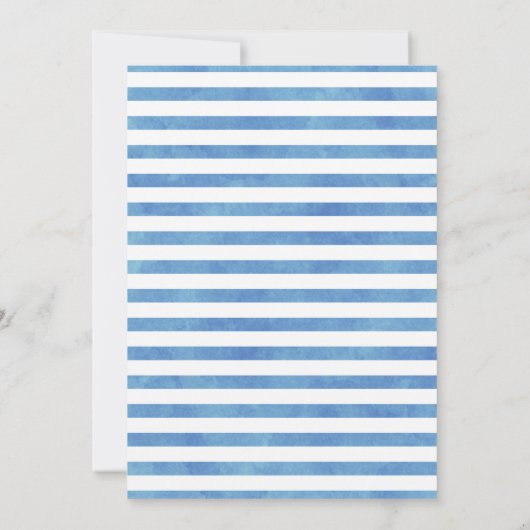 1歳航海のの誕生日を迎える青 招待状 (裏面)