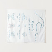 1歳誕生日ビーチクラブ ザ・ビッグ・ワン マイルストーン ファクト タペストリー (正面(横))