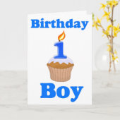 1歳誕生日ボーイカード カード (黄色い花)