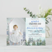 1歳1カ月の冬の森への招待 招待状 (スタンド正面)