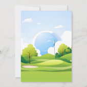 1歳1歳の誕生日に可愛い可愛いゴルフホール 招待状 (裏面)