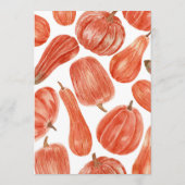 1歳1歳の誕生日の水の色かぼちゃ 招待状 (裏面)