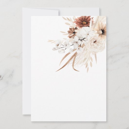 1歳1歳の誕生日招待状ボホパンパ 招待状 (裏面)