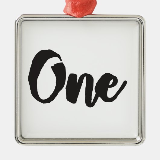 1歳1歳の誕生日誕生日 メタルオーナメント (正面)
