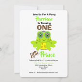 1歳1歳の誕生日1人の小さな王子 招待状 (正面)