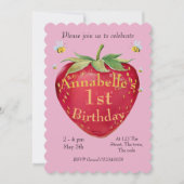 1歳1dt誕生日1歳ベビーパーティー 招待状 (正面)