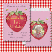 1歳1dt誕生日1歳ベビーパーティー 招待状