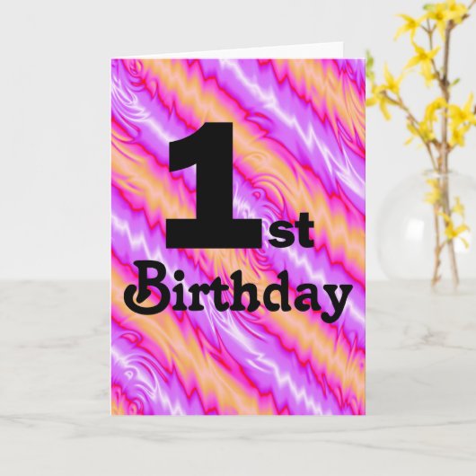 1歳 カード (黄色い花)