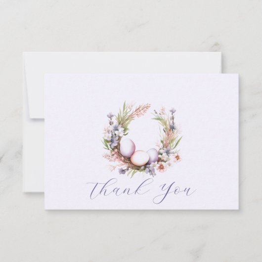 1歳 |フローライースターエッグリース サンキューカード (正面)