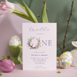 1歳 |フローライースターエッグリース 招待状