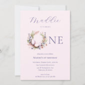 1歳 |フローライースターエッグリース 招待状 (正面)