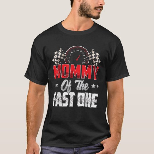 1歳 レースカー 速い 一歳 誕生日 1歳児 ファミリー Tシャツ (正面)