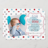 1歳 招待状 (正面/裏面)