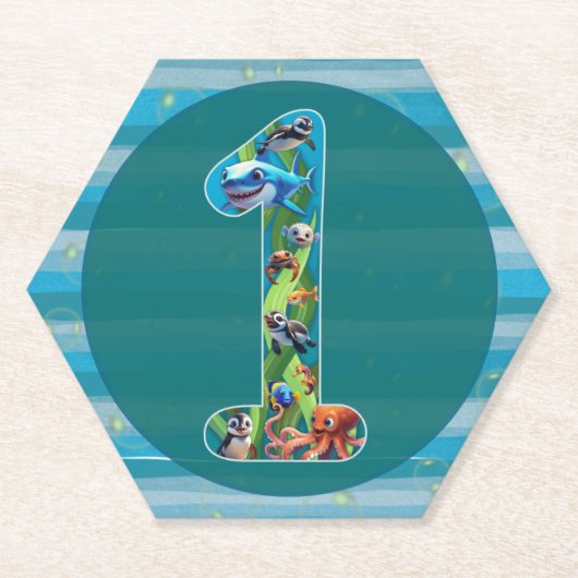 1歳：紙コースター ペーパーコースター (正面)