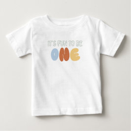 1歳 誕生日おめでとう ファン・トゥ・ビー・ワン ベビーTシャツ