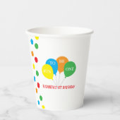 1歳 誕生日 おめでとう 紙コップ (正面)